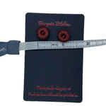 New fall earrings brown red crochet button stud earrings retro style earrings Photo 1