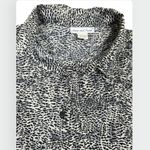 Anna & Frank Vintage 100% SILK Animal Print Long Sleeve Button Down Shirt Large Black Photo 5