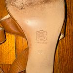 Max Mara brown cross strap kitten sandal size EU 39 .US 8,5 Photo 1