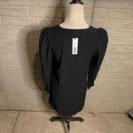 BB Dakota NWT Womens Black Long Sleeve Smocked Vneck Shift Dress Size XS Photo 4