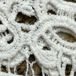 R & F Ivory Crochet Sheer Tunic Blouse L Boho Beach Festival Swim Cover Western White Size L Photo 8