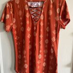 No Boundaries  Orange Crisscross Front Short Sleeve Tee Size LG Photo 0
