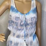 Bebop NWT Tie-Dye Sleeveless Maxi Dress Blue White Tan Size Medium Photo 2