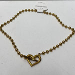 Gold Heart Stainless Steel Necklace choker toggle closure Photo 0