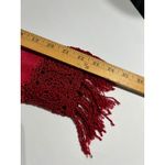 Vintage Red Suede Crochet Fringe Jacket Boho Western Bohemian Festival Size M Photo 13