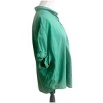 Xirena Channing Short Sleeve Button Shirt In Palm Green Size XL Cotton Ruffled Photo 4