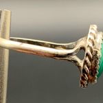 VTG Native American Handmade Green Malachite 925 Sterling Silver Ring Size 6.5 Photo 4
