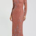 Mac Duggal 93626 Womens High Neck Illusion Embellished Gown Dress Rose 14 Photo 0