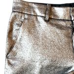 ALC Frank A.L.C. Danny Pewter Metallic Silver Crop Lame Dress Pants Trousers Size 4 Photo 6