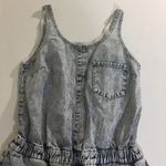 Topshop Moto Acid Wash Denim Romper, size 6 Photo 5