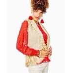 Lilly Pulitzer Torini Sequin Vest Heathered Latte Metallic Photo 5