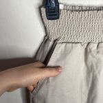 One5One Stitch Fix Linen blend high waist pull on shorts natural hue size S Tan Photo 5