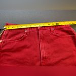 Rag and Bone NWT Red Denim Jean Mini Skirt, Size 28 Photo 4