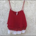 💜CLEARANCE💜crop top w/lace. Small stain on back Size L Photo 0