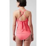 Athleta New  XS Plunge Tankini Top Coral Petal Pink Size XS  Cup A-C Photo 2