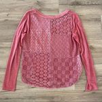 Free People  sheer crochet back long sleeve shirt Photo 6