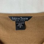 Lexi & Tasch size medium y2k tan tie front eyelet cutout long sleeve shirt 90s b Photo 2