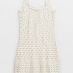 Aerie NWT  Crochet Coverup Mini Dress in Ivory Photo 4