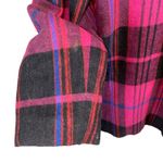 VTG Private Eye Wool Blend Pink Black Blue Plaid Blazer Photo 7