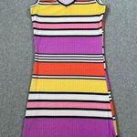 Jolie & Joy Stripe Ribbed Knit Mini Tank Dress Size Small V Photo 0