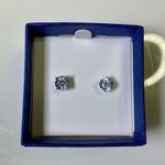 Jacmel Sterling Silver CZ Earrings Signed JCM Stud Photo 7