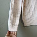 Eddie Bauer womens cable knit Sweater fisherman Pink M Preppy  soft Girl Coquette Photo 2