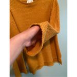 Cotton Rye Outfitters Long Sleeve Crew Neck Bell Sleeve Sweater Size Large Yellow Photo 2
