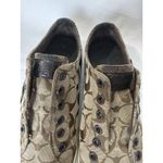Coach Keeley Khaki Signature C Jacquard Logo Sneakers Slip On Shoes Size 7.5 B Photo 5
