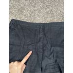 Flax  Linen Pants Black Women’s S Lagenlook Wide Tapered Leg Flowy Zip Button Photo 10