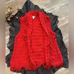 Chico's Chico’s Vest Size 2 open front fringe wool blend. Photo 1