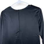 Theory NWOT True Black Flat Sateen Flared Long Slit Sleeves Pullover Blouse Photo 4