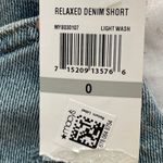 Tinseltown NWT Distressed Light Blue Mom Relaxed High Rise Shorts, size 0 Photo 5