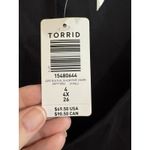 Torrid  Black Floral Snake Print Midi Dress Plus Size 4 VNeck Short Sleeve 4X NEW Photo 2