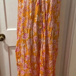 Old Navy  Orange Floral Tie Strap Tank Dress in XS Photo 0