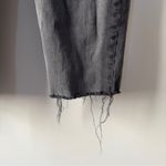 Madewell Classic Straight Jean Gray Jeans denim raw hem zip button pockets EUC Photo 5