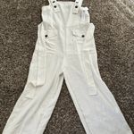 Topshop White Square Neck Sleeveless Back Zip Front Button Jumpsuit - size 4 - NWT Photo 0