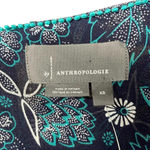 Anthropologie Haida Peasant Top Sheer Ruffle Paisley Print Blue Teal Size XS Photo 11