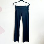 Victoria's Secret  Black Flare Leggings Fold Over Stretch 2000s Size Medium Photo 1