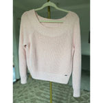 Hollister  Cotton Chunky Knit Sweater Pastel Blush Buttery Y2K 90s Parisian M Photo 3
