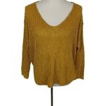 Dreamers ‎ Sweater Medium Mustard Knit Cozy Fall Winter Cottagecore Photo 2