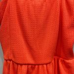 BiBi Fluorescent Orange Waffle Knit Lace Bow Straps Babydoll Ruffle Tank Top Size XL Photo 10