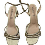 Fiorini Women's 8.5 Elegant Gold Strappy‎ Heel Sandals Formal Party Open Toe Photo 0