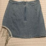 Cloud Ten Diamond Skirt  Denim Fringe Photo 2