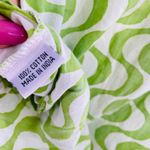 Roberta Roller Rabbit  12 Long‎ Sleeve Tunic Lime Green Swirl Eclectic Whimsical Photo 2