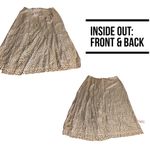 Vince  "STAR DOT DRAPE" ECRU & BLACK SILK BLEND DRAPED MIDI SKIRT (14) Photo 10