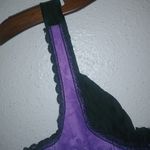 Frederick's of Hollywood  34 Corset Bustier Hook Front Lace Up Back Purple Black Photo 3