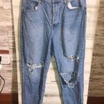 Forever 21 distressed washed jeans size 31 trendy holy jeans tapered bottoms Photo 0