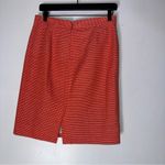J.Crew  Factory 4 The Pencil Skirt‎ Orange White Textured Skirt Photo 1