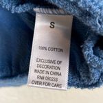 PacSun PS/LA Blue Horizontal Striped Cropped Sporty Pullover Sweatshirt Photo 3