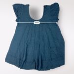 We The Free Free People Linen Star Top Womens Size Medium Washed Black Photo 3